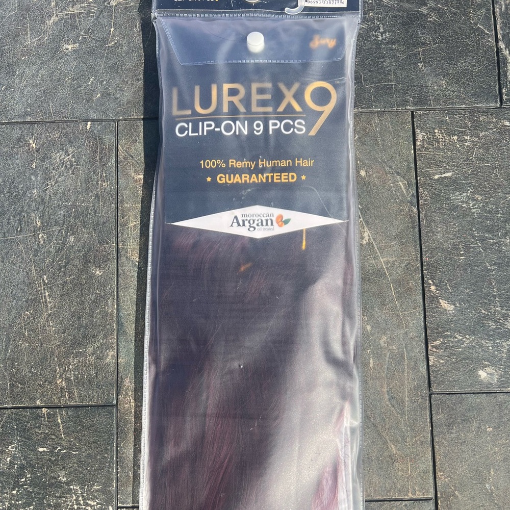 12inch clip in burgundy hair extensions